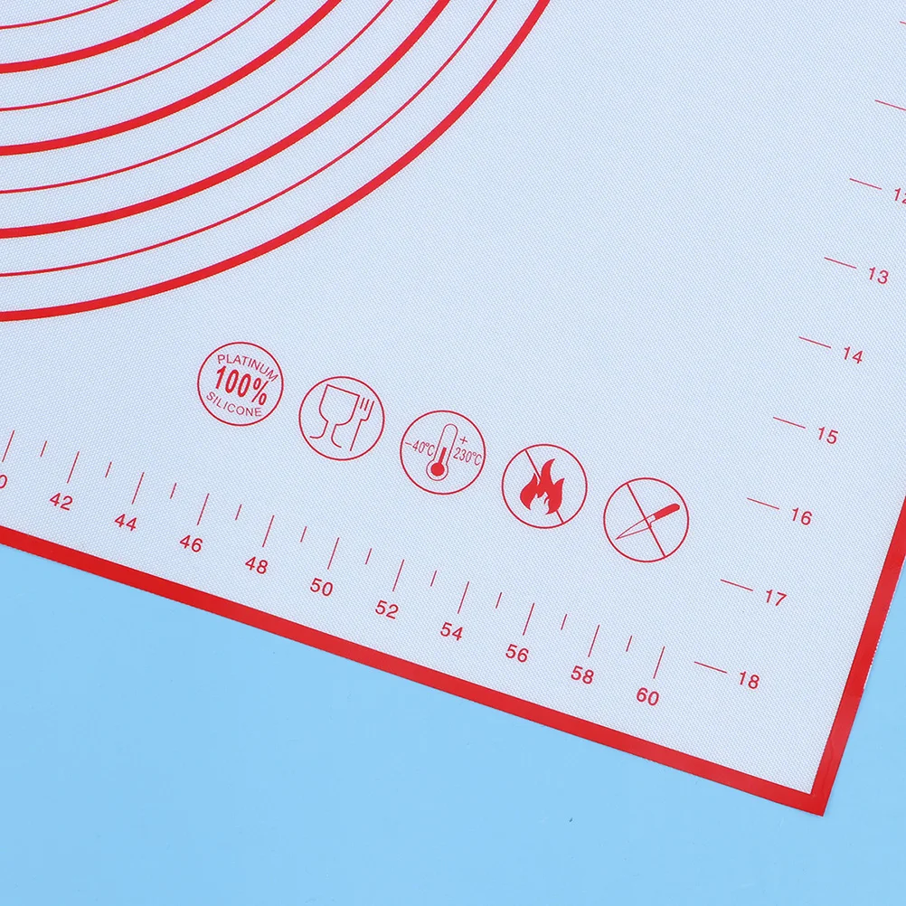 

Silicone Dough Rolling Mat Red Measurement Non Stick Baking Mat for Cookie Pizza Pastry Kitchen Tools Silicone Baking Mats