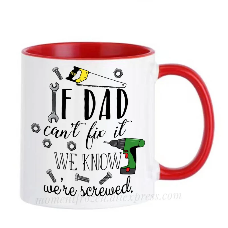 Dad Cups Papa Coffee Mugs Cafe Caffeine Cocoa Tea Mugen Father Gifts Home Decal Milk Tableware Coffeeware Teaware Beer Drinkware