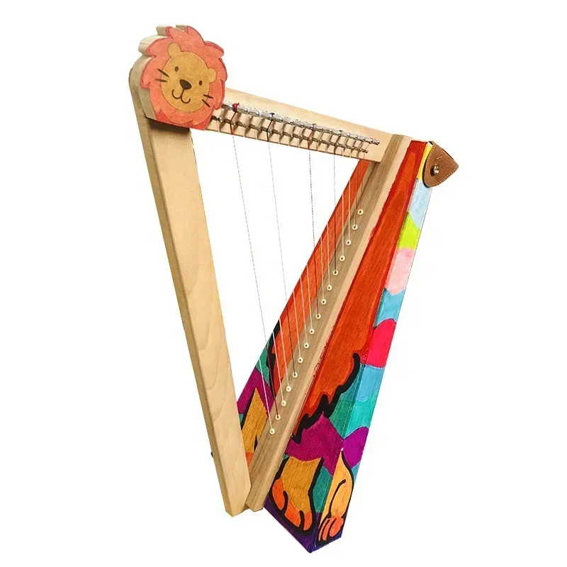 2024 New 16-String DIY Lyre Harp for Children Enabling Them To Draw Their Own Musical Instrument