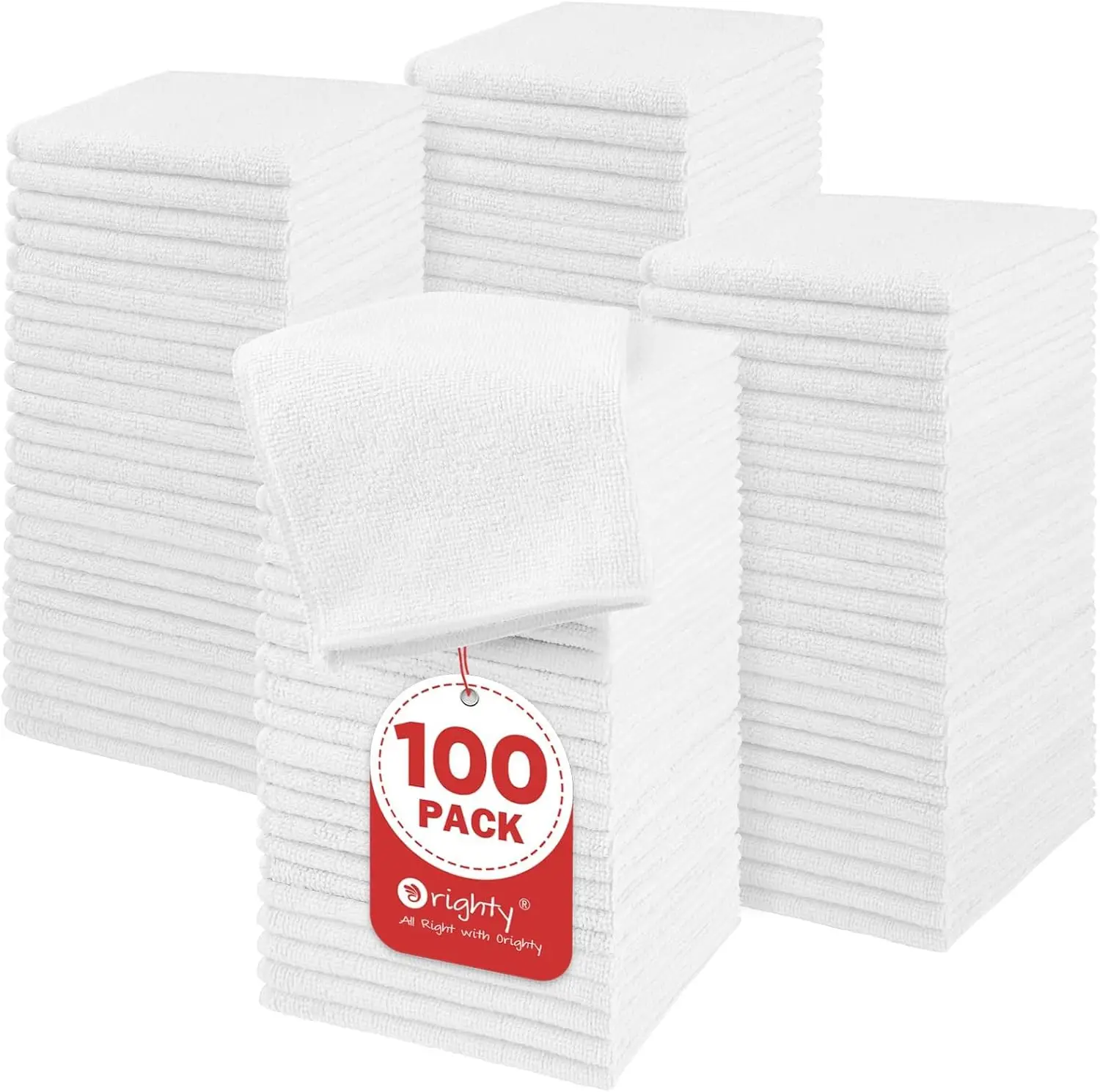 

Microfiber Washcloths Bulk Towels Set 100 Pack, Highly Absorbent and Soft Feel Face Cloths, Multi