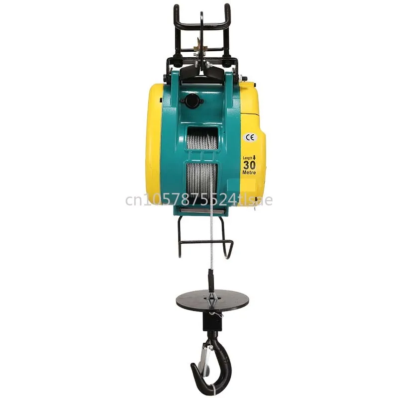 

Double hole small diamond electric hoist 220v remote control crane hanging wire rope hoist small household