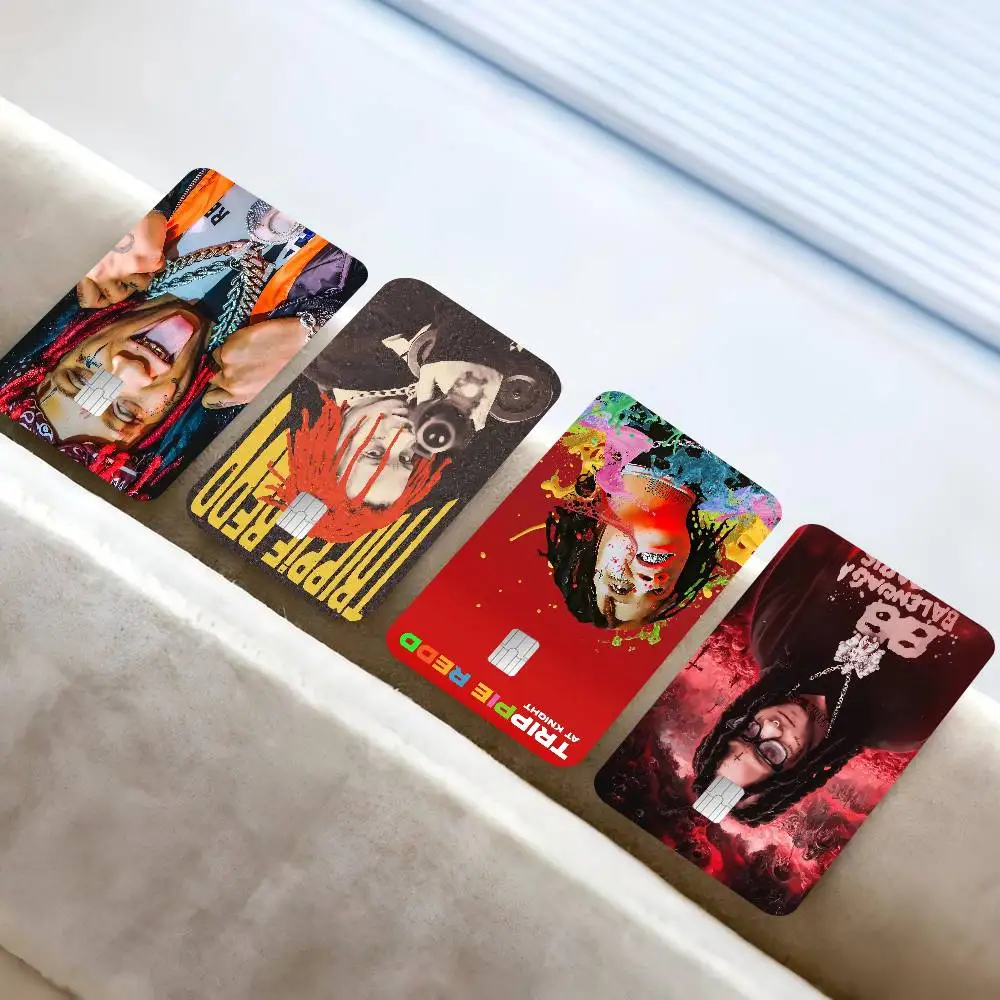 

Rapper T-Trippie R-Redds Credit Card Skin Stickers For VISA Bank Card Transportation Card Waterproof Sticker Women Gift