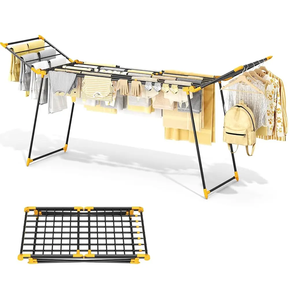 

Free ShippingFree ShippingClothes Drying Rack Foldable, Large Drying Rack Clothing Retractable, Metal Clothes Airer for Bedding