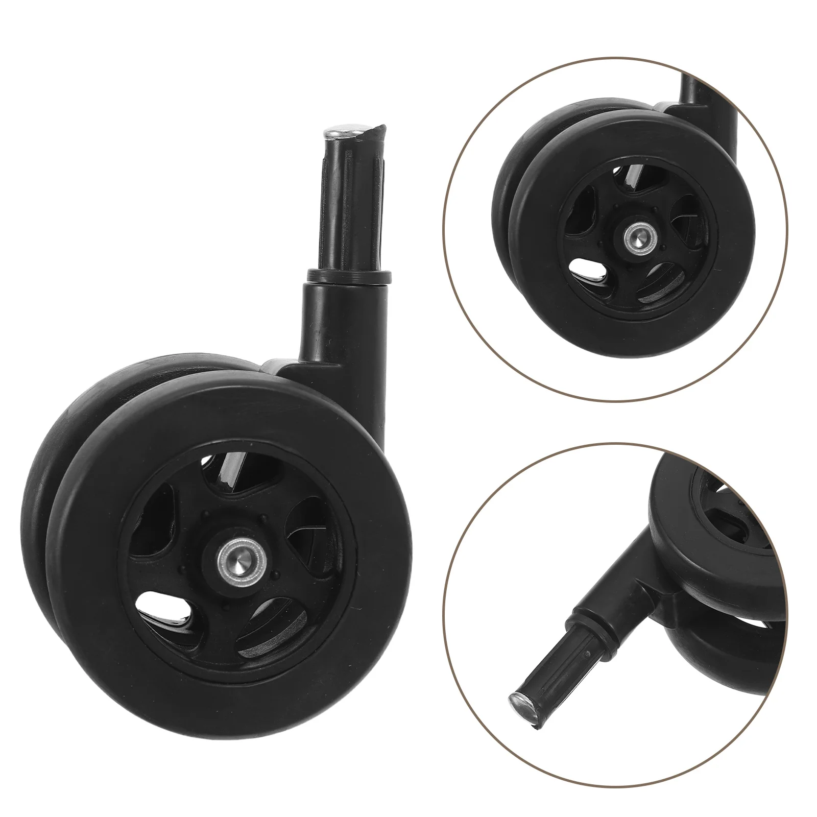 

4pcs Stroller Replacement Universal Stroller Front Back Plastic Swivel 360 Degree Easy Maintenance Quick