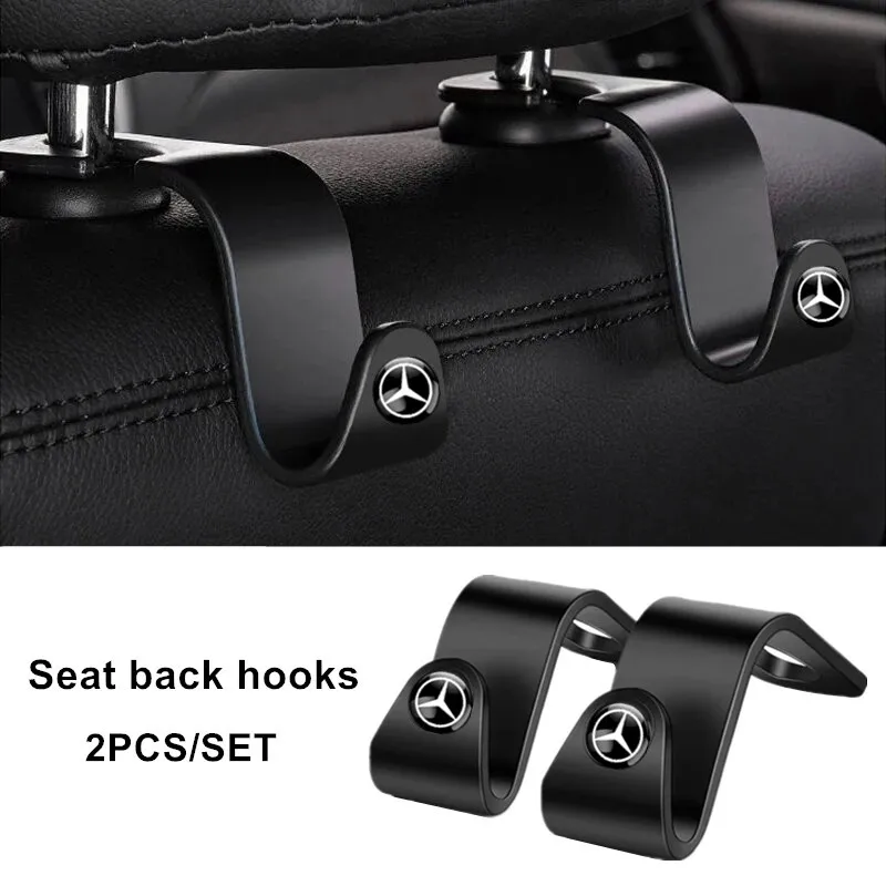 2/4Pcs Car Hidden Seat Back Hook Multi-function Storage Hook For Mercedes Benz AMG W203 W204 W164 W168 C180 E320 A200 CLA