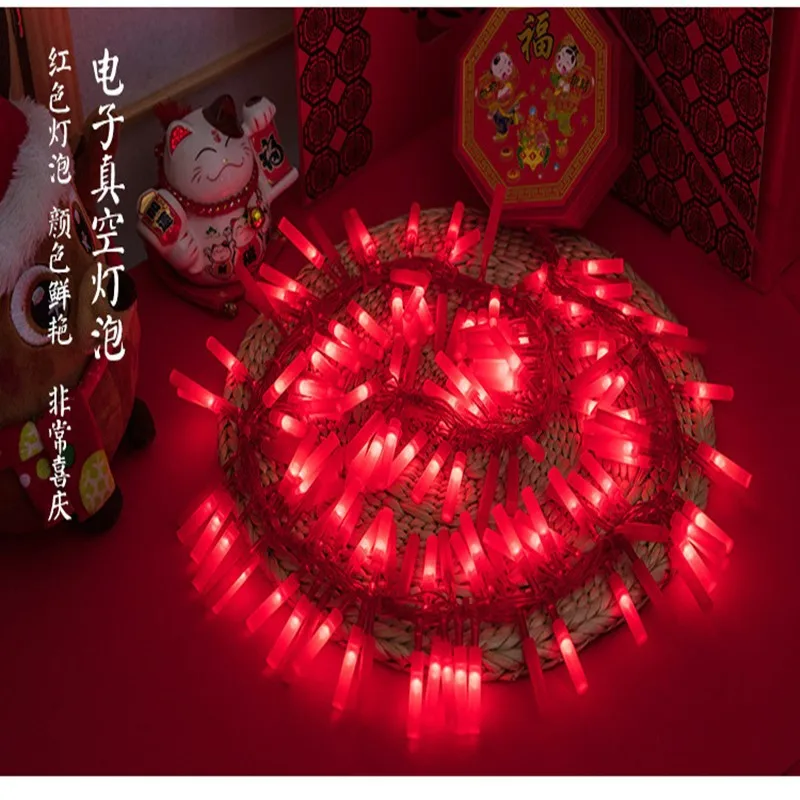 New Year Firecracker Simulation with Ringing LED Remote Control Electronic Firecracker Lights New Year's Spring Festival Decora