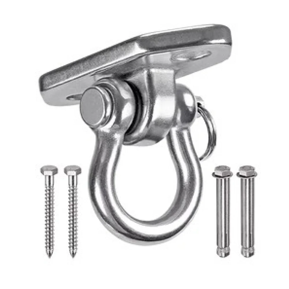 Heavy Duty Stainless Steel Hammock Suspension Kit M8 Swivel Hook Mounting Bracket For Aerial Yoga Swing Porch Hanging Chair