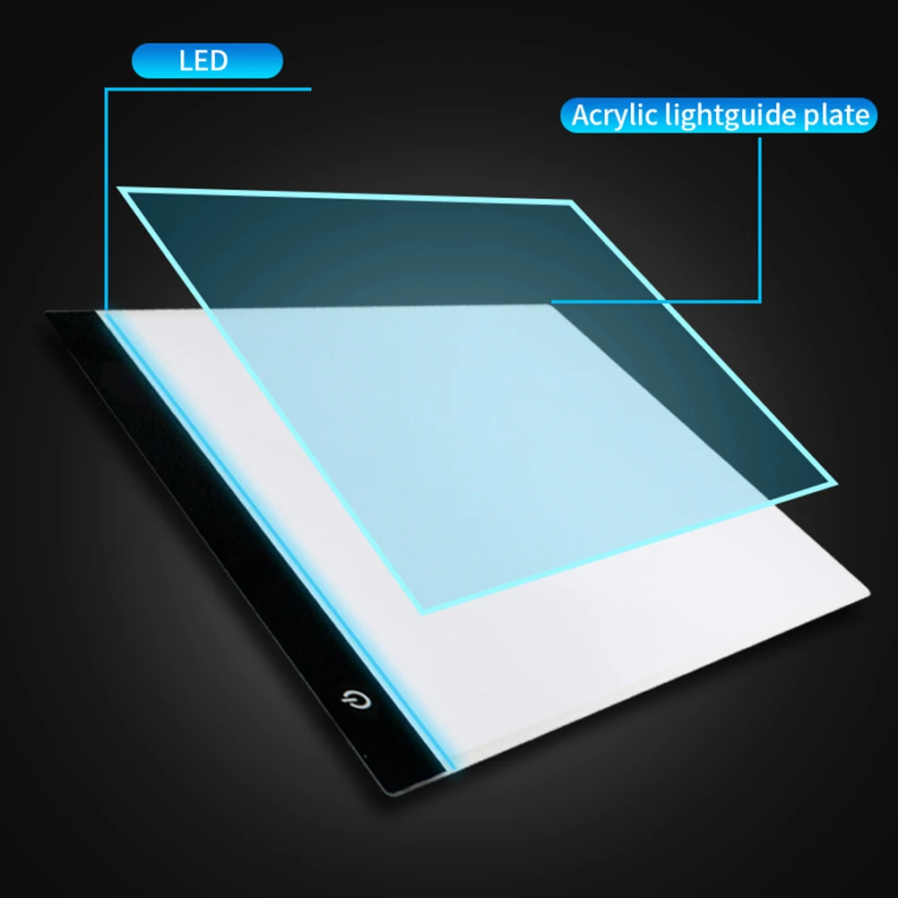 

Fashion Copy Plate Practical Drawing Board Ultra Thin LED USB Translucent Desk Teaching Tools Stylish Copy Desk Useful