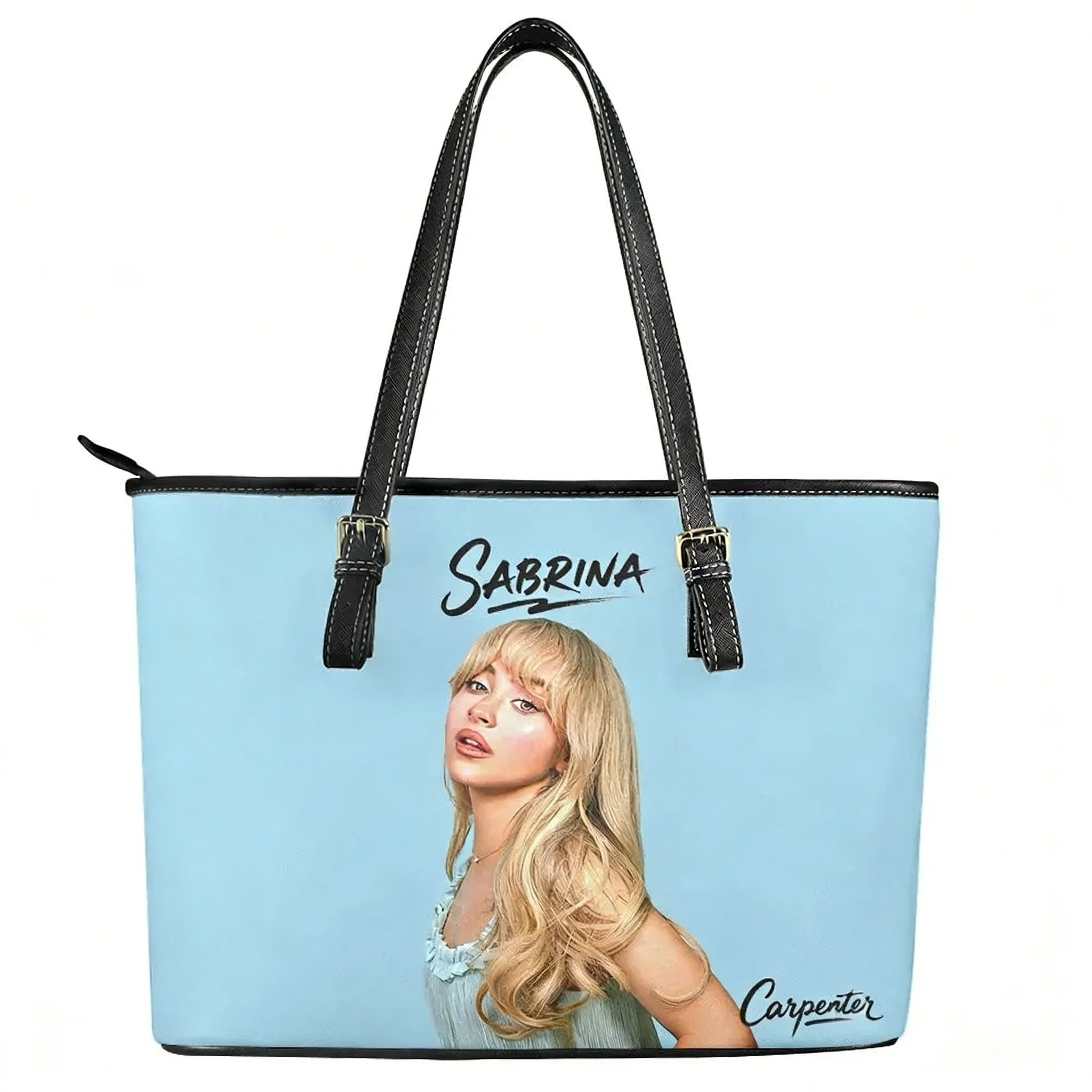 

Sabrina Carpenter Handbag Womens MensTote Bag Pop Singer Shoulder Bag Business Commuter Leather Purse Travel Grocery Bag Gift