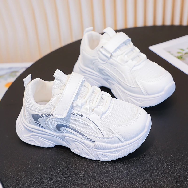 Leichte Kinder-Sneaker Atmungsaktives Mesh für Jungen Schule Freizeit Laufschuhe Rutschfeste Sport-Kinderschuhe Mädchen Laufschuhe – Detail 2