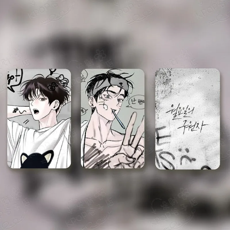 

Monday's Savior Anime Small Card 3inch Photo Cards Diy Hand Account Bookmark Friends Gift for Fans Collection Ornament Cos