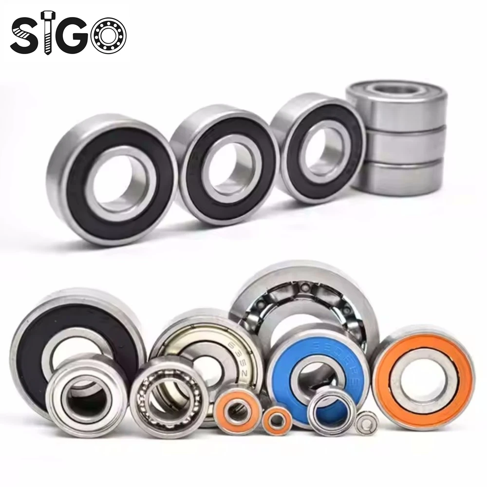 Esfera profunda Sigo 6200 6201 6202 6203 6204 6205 6206 6207 6208 6209 ZZ Z RS 2RS Rolamentos de aço cromado