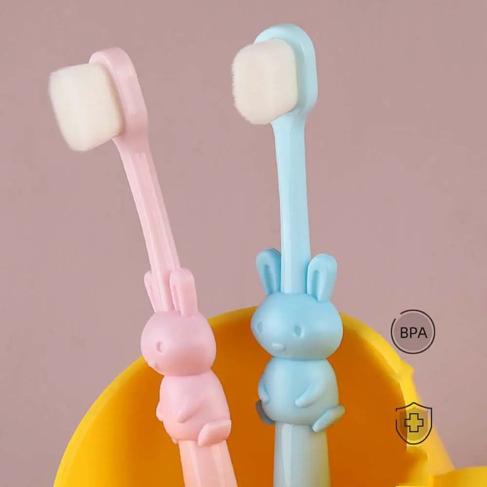 Extra Soft Children Good Cleaning Soft Floss Bristle Cartoon Handle Baby Toothbrush Micro-Nano Kids Toothbrush Oral Care Tool