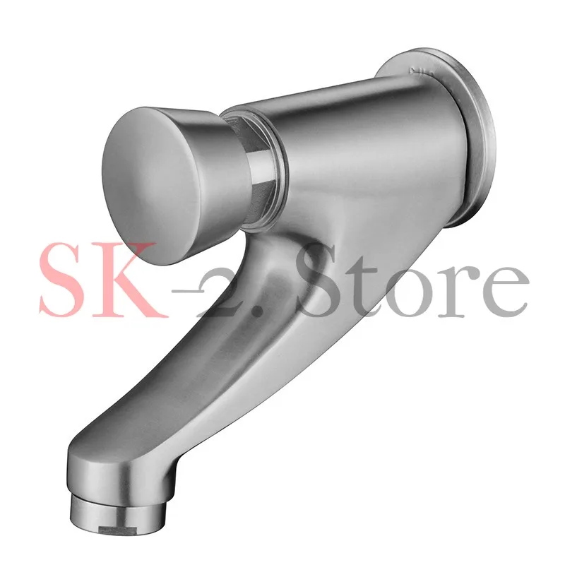 Stainless steel delay basin single cold faucet public place toilet press type self-closing faucet flushing valve