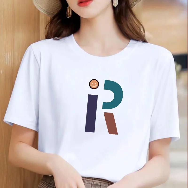 Guangzhou Thirteenth Factory Short Sleeve Women's T-shirt Hangzhou Seasonal Green High End Cotton round Neck Loose Fit Summer