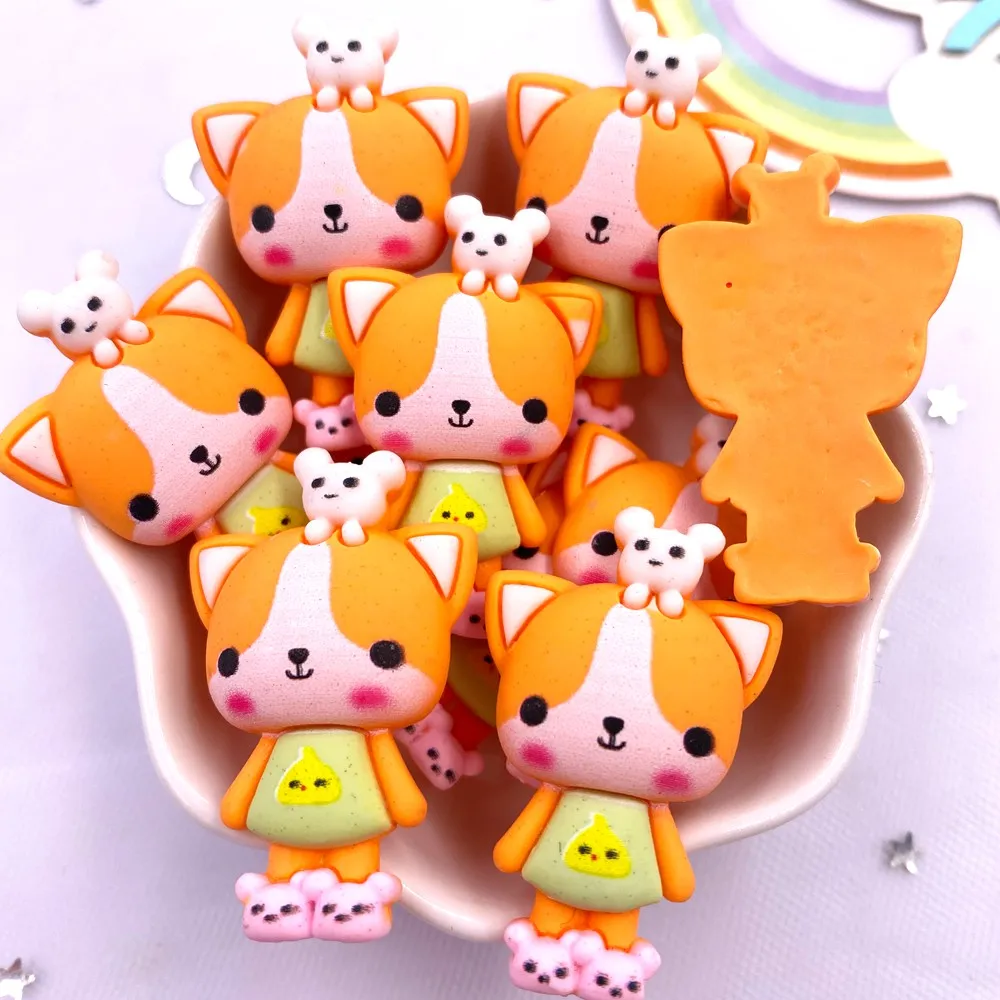 10Pcs Żywica Kolorowe Kawaii Ciasteczka Pączki Jabłko Kreskówka Flatback Figurka Świąteczne Dekoracje Akcesoria DIY Łuk Scrapbook Craft