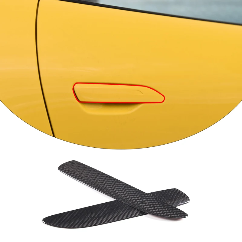 

For 19 Porsche 911 exterior handle cover decoration sticker car exterior decoration accessories real carbon fiber material