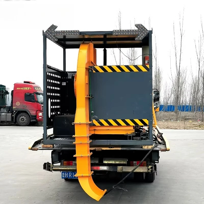 Vehicle-mounted road hair dryer high-speed road sweeper snow blower
