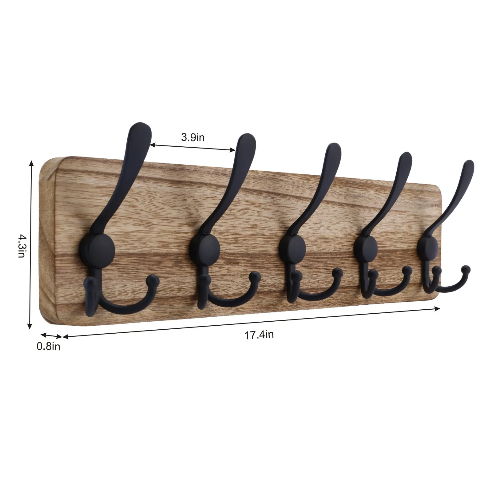 Log Retro-style Coat Hook Solid Wood Coat Hook Behind The Door Coat Hook Wall-mounted Nordic Style Log Coat Hook