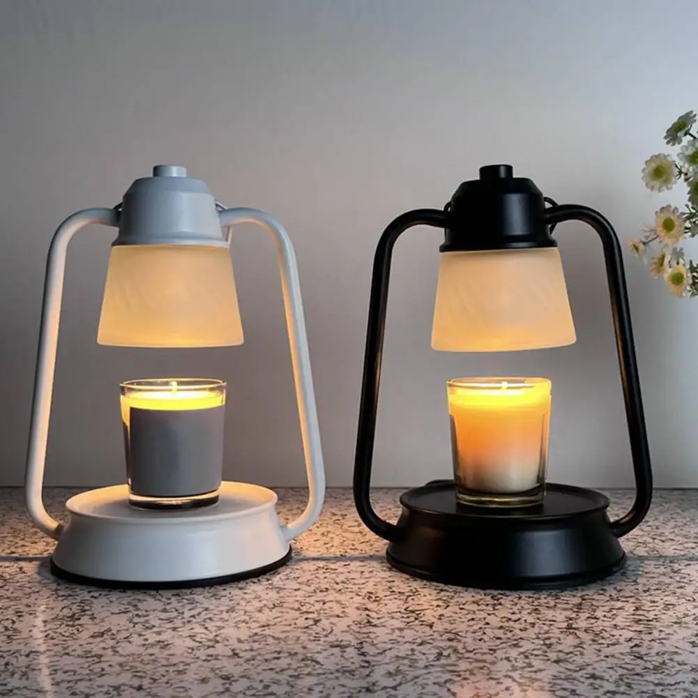 

Melting Candle Lantern Elegant Metal Candle Warmer Lamp with Dimmable Timer Function for Safe Desktop Wax Melting High Stability