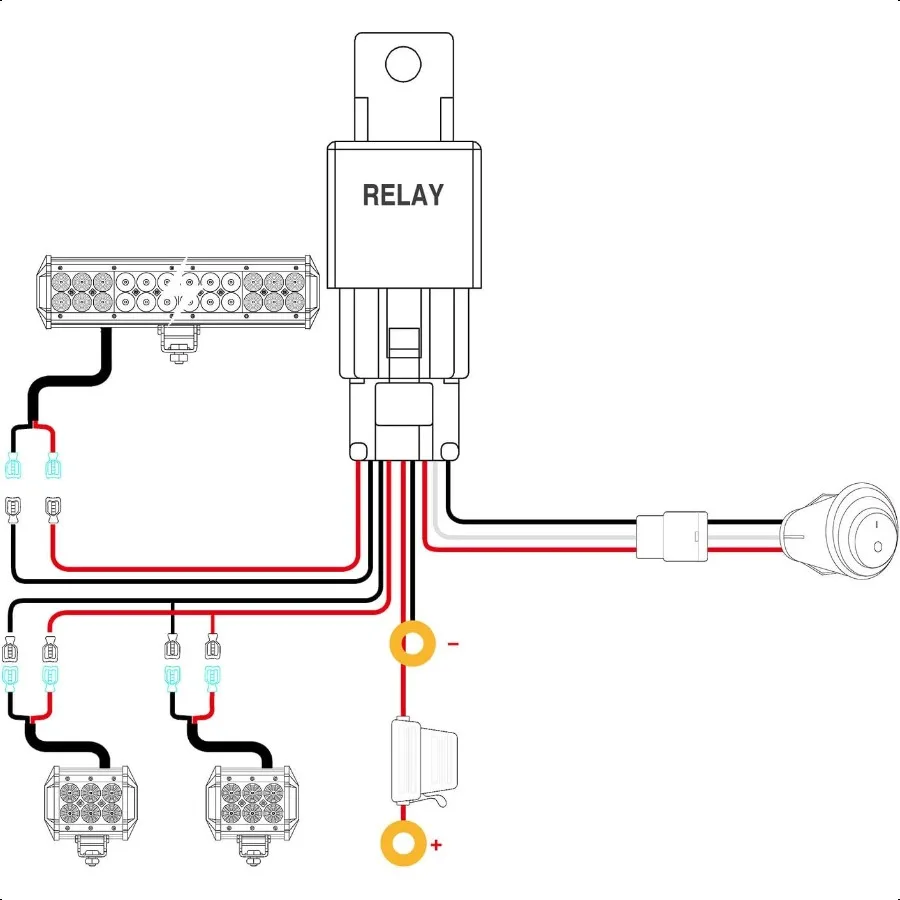 مجموعة شريط إضاءة LED ثلاثي الصف بقعة الفيضانات كومبو مصباح قيادة العمل #5