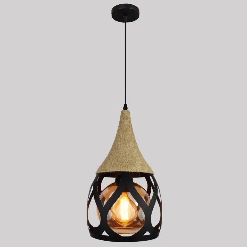 Restaurant chandelier, three-head table lamp, creative lighting fixtures for the dining room, retro restaurant lighting fixtures