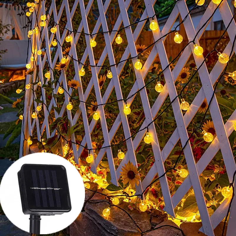 

Солнечный свет, уличный кемпинг, вечеринка, гирлянда, сказочный шарик, пчела, 12 м, 100 светодиодных солнечных садовых гирлянд, рождественские свадебные украшения