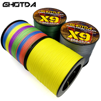 GHOTDA Sea Fishing Line Super Strong 12/9/8 Strands Braided Multifilament Pe Wire Long Cast High Strength 18-120lb 0.8#-8.0#