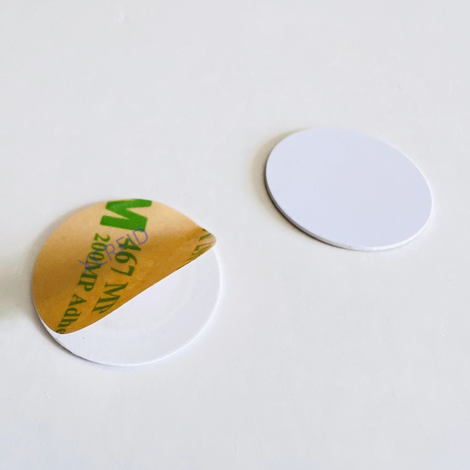 Writable RFID 125khz Rewritable T5577 Sticker Coin Adhesive Back Dia 25mm Thickness 1mm