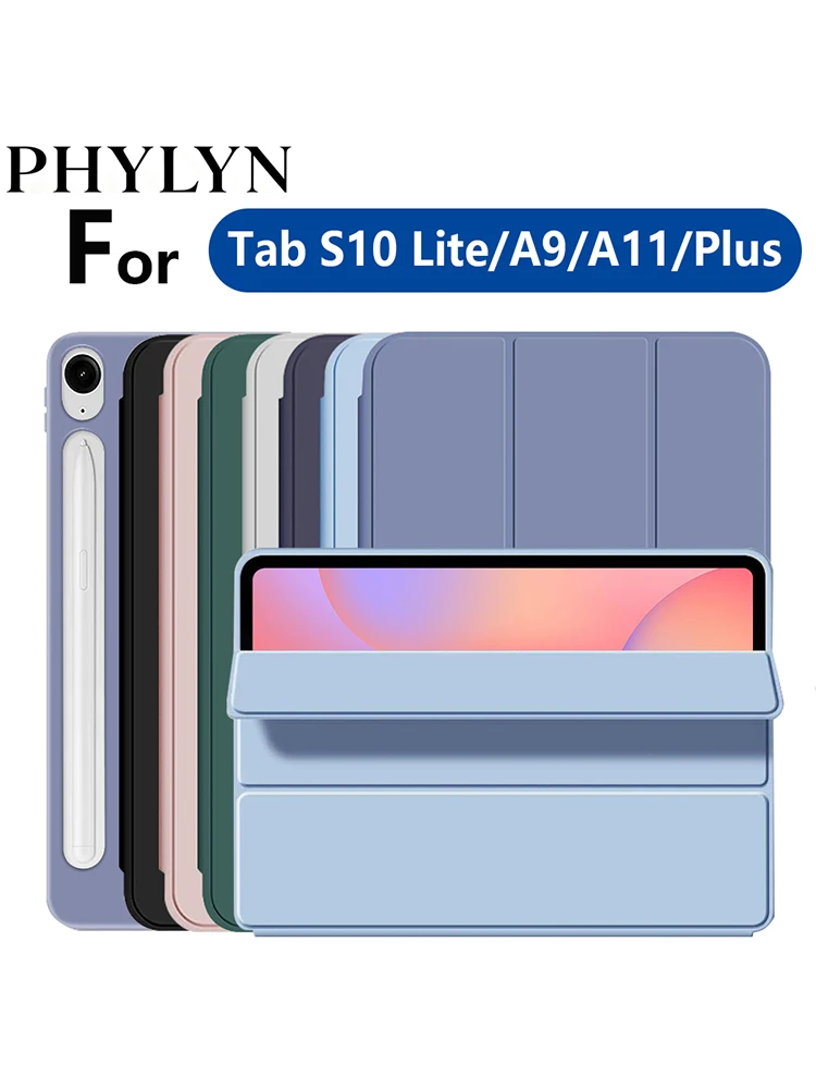Flip Stand Case voor Samsung Galaxy Tab A9 Plus 2023/ A11 Plus/A9/A11/S10 FE/S10 Lite met Auto Wake/Sleep, Zacht synthetisch leer - afbeelding 2