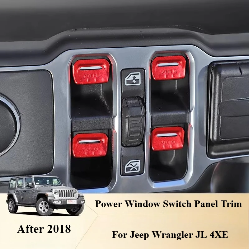

Custom Fit Window Control Switch Trim for Jeep Wrangler JL 4XE 2018+ Interior Modified Accessories Car Accessories Tools