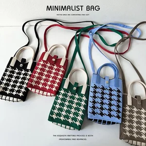 Mini Mobile Strick -Tasche, vielseitige und kleine Umhängetasche, tragbare Messenger -Tasche, koreanische Version, neue Mode 10 Hauptverkaufstasche Croche - №10