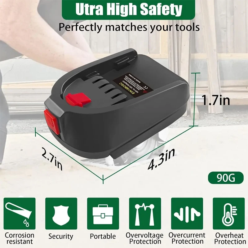 ZWINCKY Battery Adapter for Einhelll 18V Li-ion Battery Converter to for Bosch 18V PBA Lithium battery Power Tools Drill Adapter