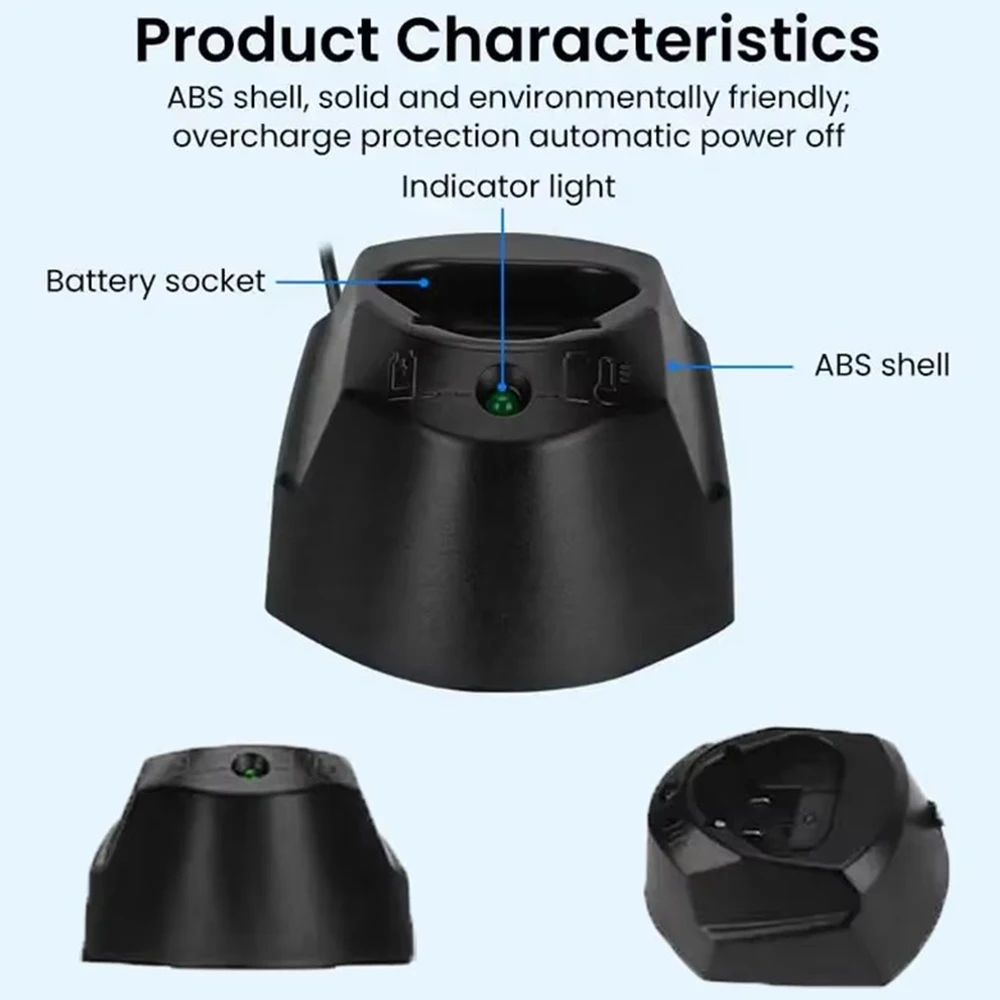 Cargador de batería de iones de litio con luz indicadora para Bosch 10,8 V 12V cargador de batería de iones de litio soporte 110-240V para pieza de herramienta eléctrica