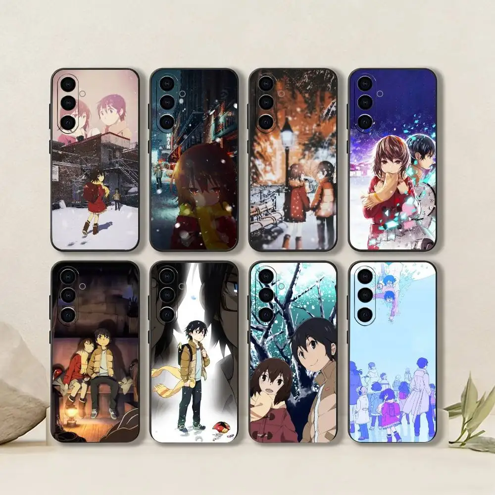 Kayo Hinazuki-Satoru Fujinuma-Erased Phone Case For Samsung Galaxy A73,A72,A71,A70,A53,A52,A51,Soft Silicone Black Cover