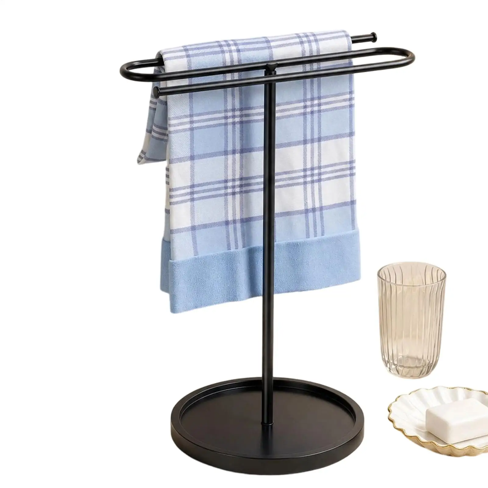 Hand Towel Stand Countertop S-Shape Dishcloth Storage Hanger Non-Slip Hand Towel Stand for Kitchen Home Apartment Dormitory