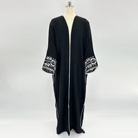 Mode classique brodé Abaya Hijab robe Kimono manteau vêtements d'extérieur femmes à manches longues en vrac arabe musulman dubaï marocain Caftan 6