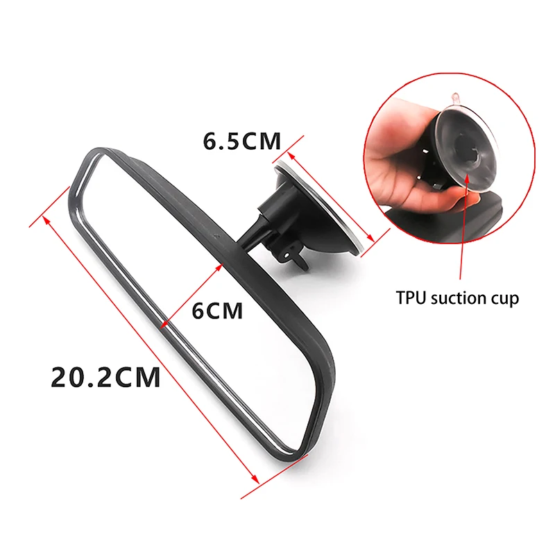 New【1PC Motorcycle Eelectric Tricycle Glass Suction Cup Rearview Mirror Universal 360° Rotates Adjustable Car Rear View Mirror】
