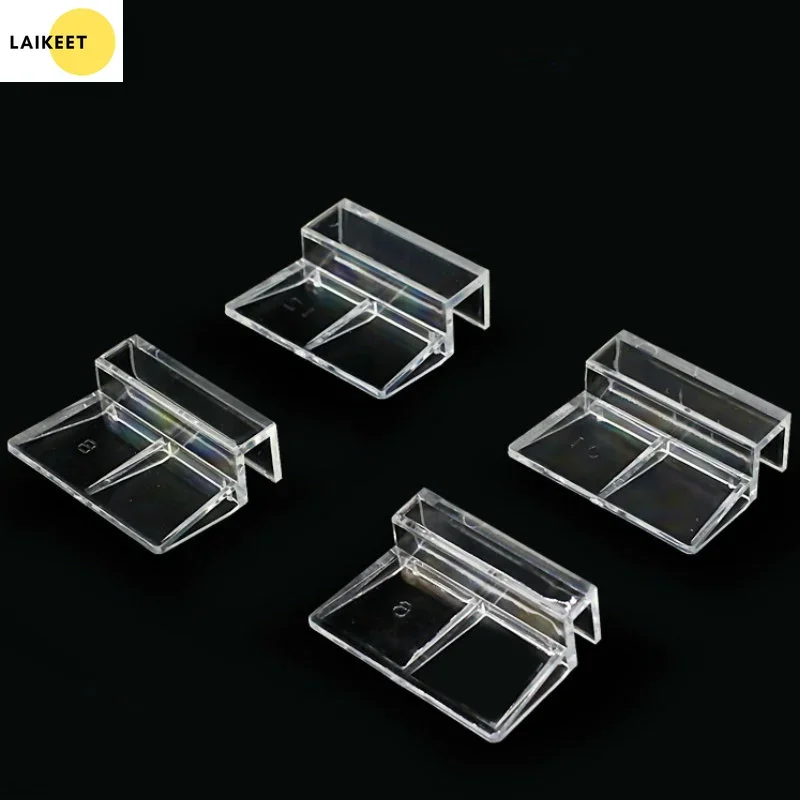 4 Pcs Set 6-12mm Acrylic Fish Tank Lid Cover Support Holder Bracket Clip Aquarium Top Cover Bracket Aquarium Cap Support Rack