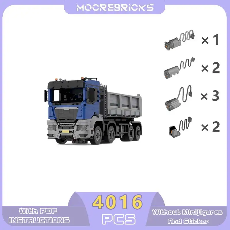 

Городская инженерная транспортная машина серии MOC 8x8 Самосвал Строительные блоки Немецкие сверхмощные грузовики Технология Кирпичи Креативные