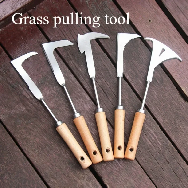 Garden Grass Pulling Artifact Stainless Steel Grass Digging Rooting Wild Vegetable Shovel Transplanting Seedling Lifting Device