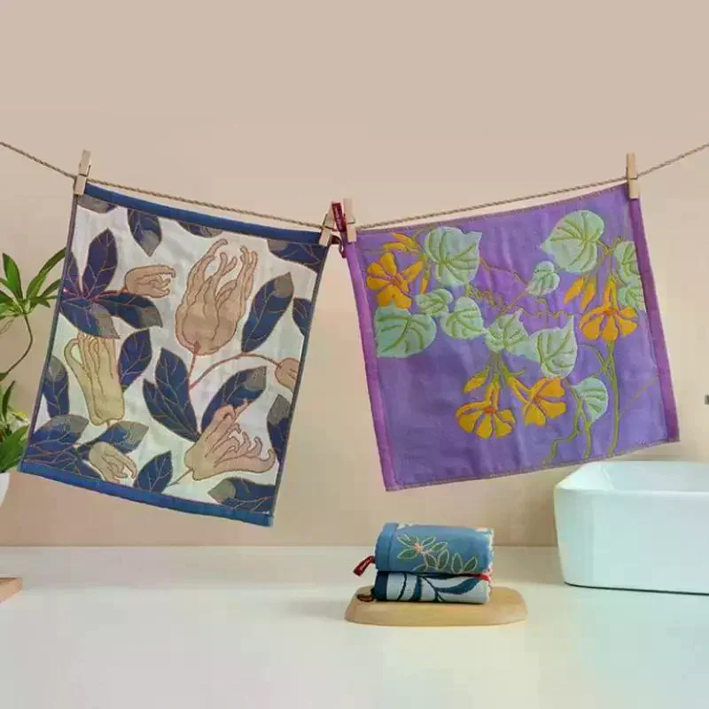 Large 34x40cm Hand Towel Kitchen Towel 4-Layer Cotton Gauze Pure Cotton Quick Dry Dish Cloth Decorative Tea Towel for Home & Res