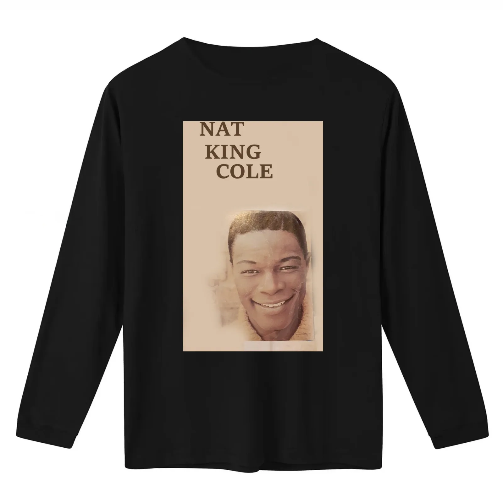Copy of Nat King Cole Jazz Lounge Pop Crooner 50's classic unforgettable T-Shirt Summer Casual Cotton Tee 100% Cotton