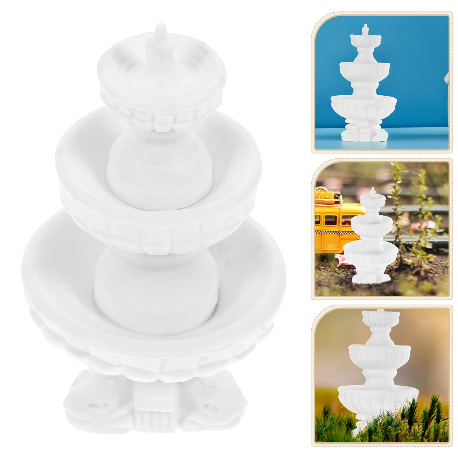 

Micro Landscape Fountain Mini Decorative Garden Ornaments Dollhouse Accessories Indoor Supplies Versatile Diorama Props Plastic