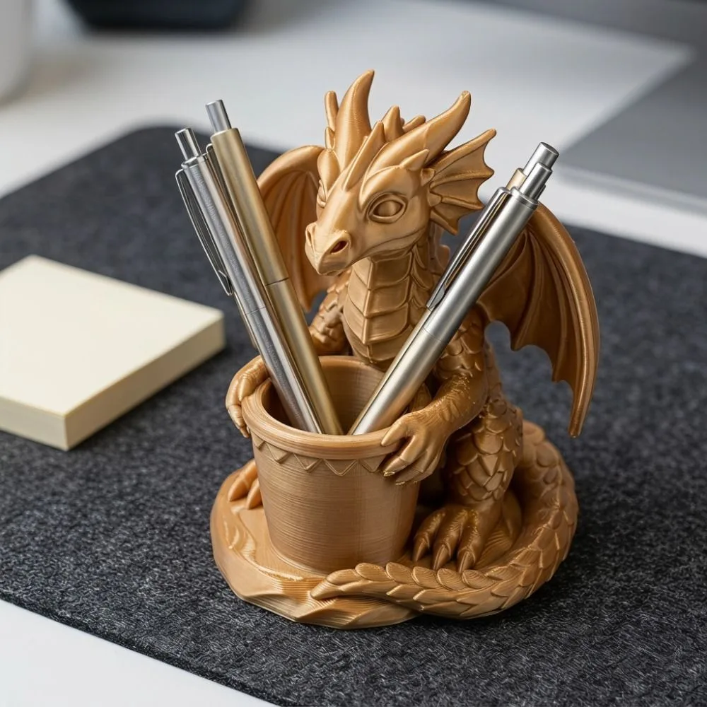 Gothic Style Dragon Planter Pot 3D Printed Home Decoration Dragon Statue Mini Storage Box Succulent Plant Flowerpot Office
