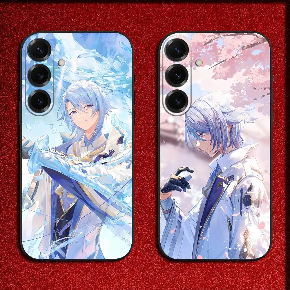 

G-Genshin Kamisato Ayato Phone Case For Samsung S25,S24,S21,S22,S23,S30,Ultra,S20,Plus,Fe,Lite,5G Black Cover