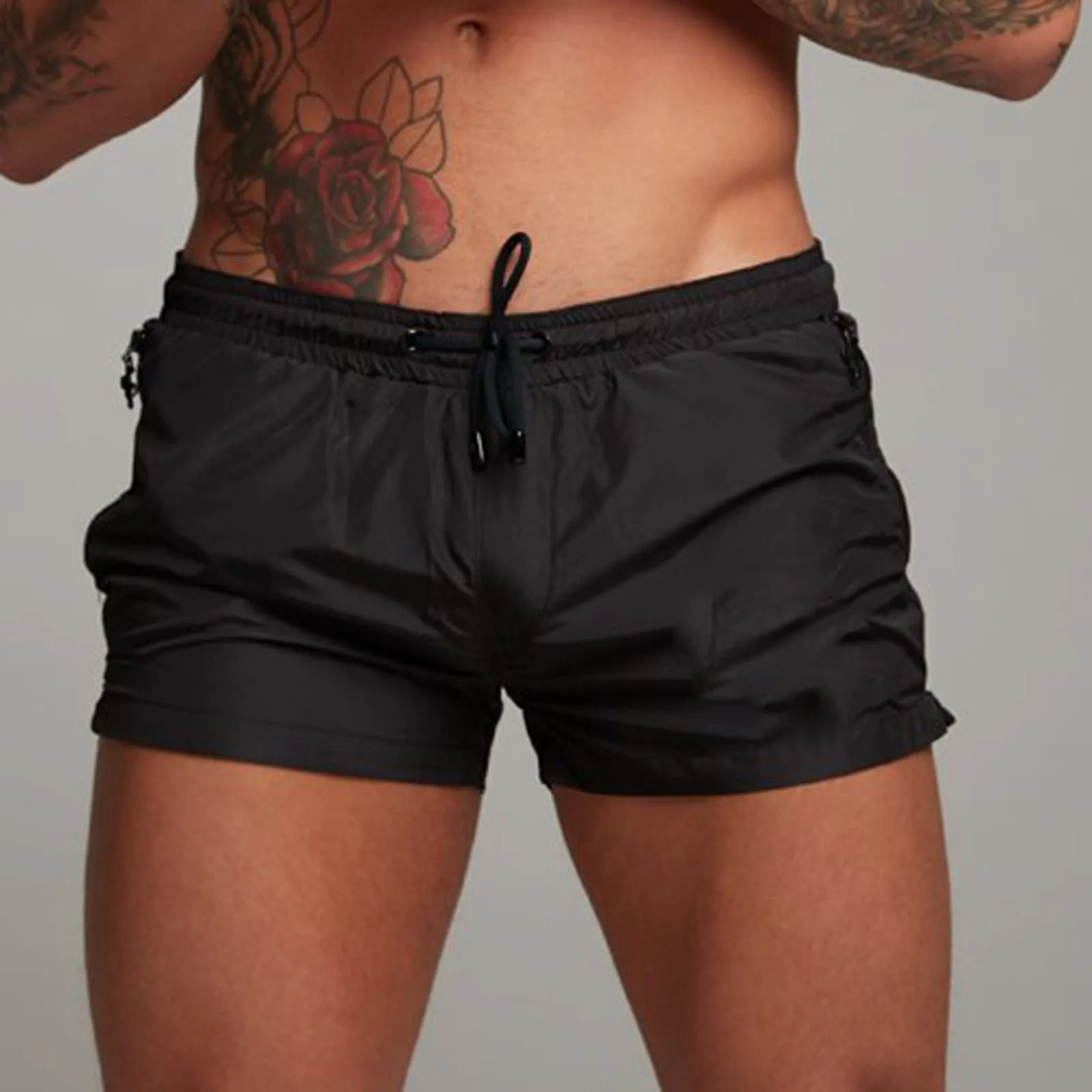 Mens Shorts Gym Swimwear Swimming-Trunks Short Spring Quick-Drying Bathing-Suit Beach-Wear Rash-Guard Sports Summer Surf Bermuda