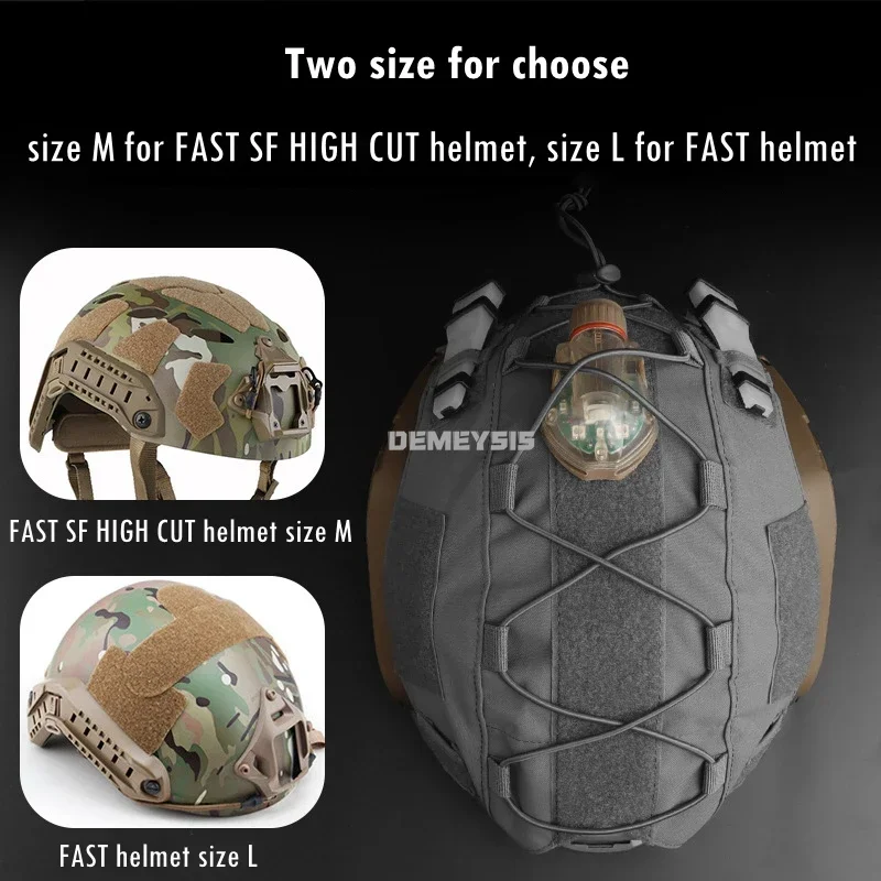 Tactical Helmet Cover for MH PJ BJ FAST SF HIGH CUT Helmets Shooting Combat Helmet Cover with Elastic Cord