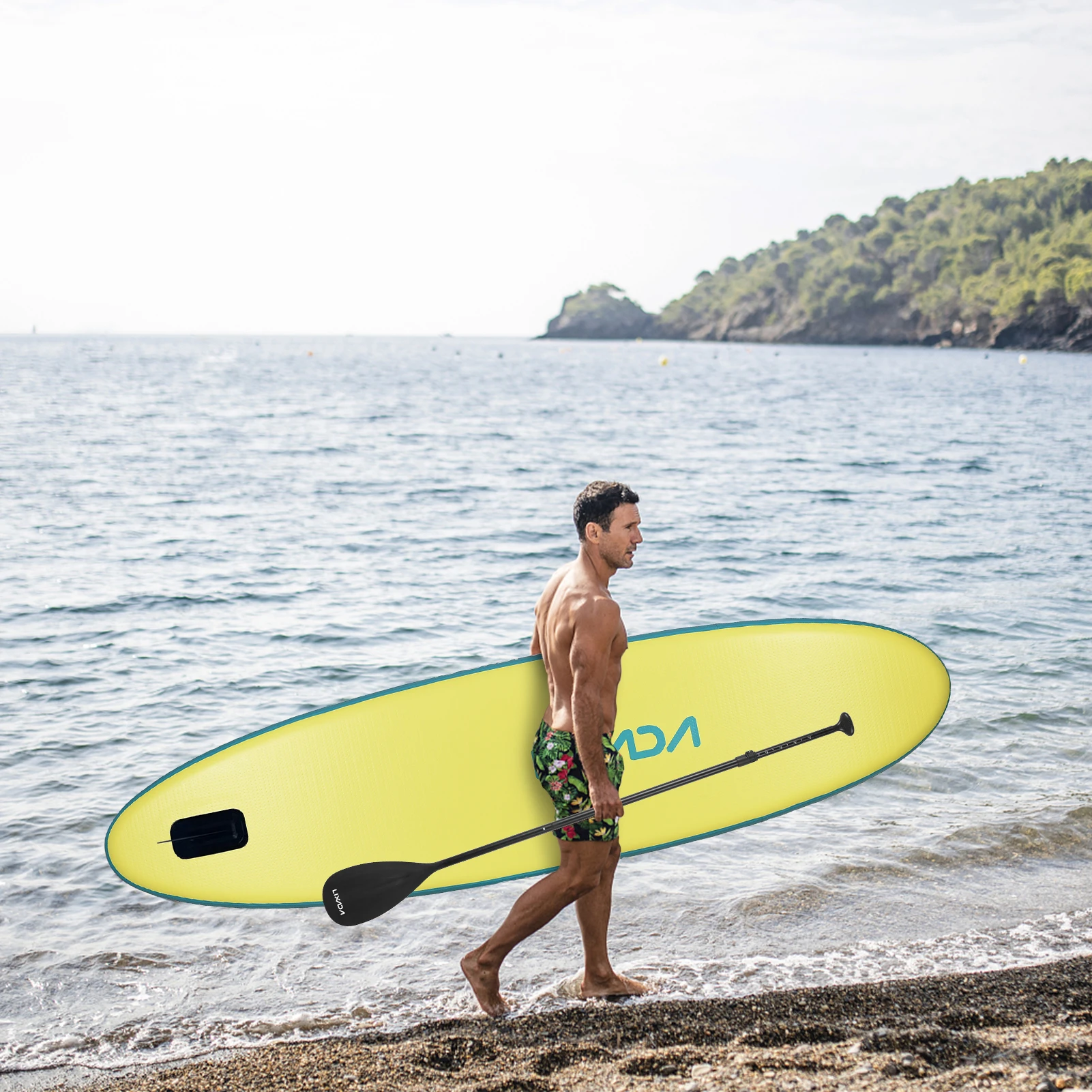 Aufblasbares Surf-Paddle-Board zum Aufstellen für Erwachsene, 15,2 cm dickes SUP-Paddleboard, Wassersport-Surf-Set, verstellbare Paddelpumpe – Detail 7