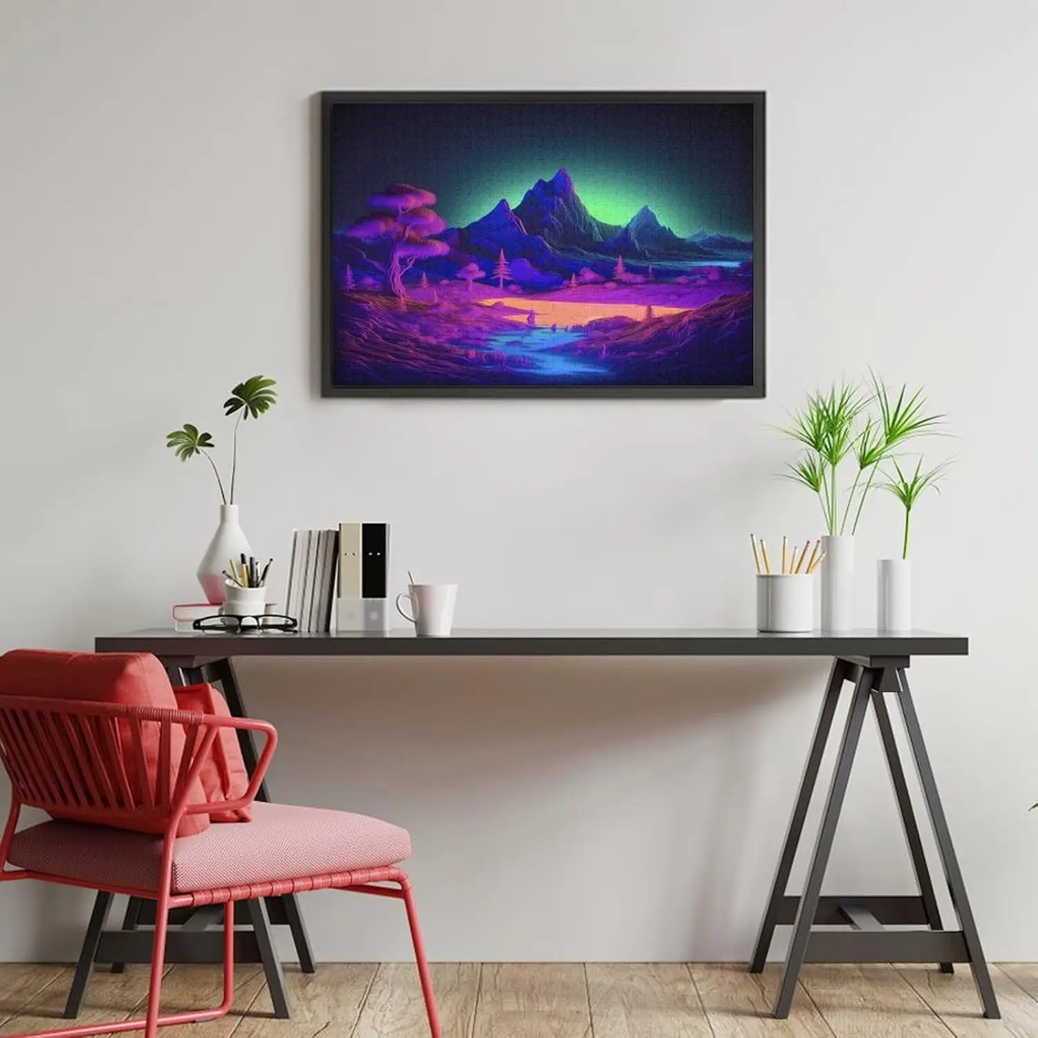 Adult Wooden Puzzle Fantasy Mountain 1000/500/300 Pcs Jigsaw Puzzles for Gameroom Bedroom Livingroom Decor Birthday Holiday Gift